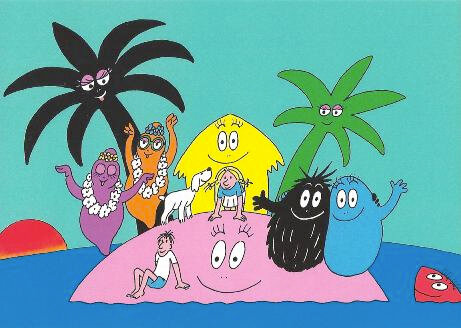 16634 ansichtkaart barbapapa - eiland