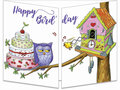 CT292 Cache-Cache uitklapbare kaart - happy bird day