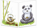 CT294 Cache-Cache uitklapbare kaart - panda zen