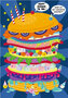 CL071 lali zoekopdracht ansichtkaart - Happy Burger to you!