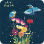 BAR208 Jehanne Weyman kaart - happy bird'day - ijsvogel