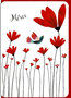 DO032 - wenskaart Blanz "The Red Flowers" - merci