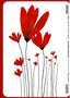 DO032 - wenskaart Blanz "The Red Flowers" - merci