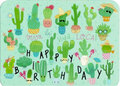 CA265 Audrey Bussi kaart "Cactus" - happy birthday