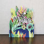 MN031 Miniature pop-up kaart - zebra's