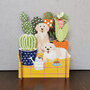 MN030 Miniature pop-up kaart - honden