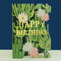 AL122 Laser uitgesneden wenskaart - happy birthday - cactus