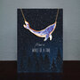 NL002 luxe wenskaart met ketting - have a whale of a time