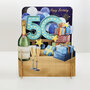 MN042 Miniature pop-up kaart - 50 happy birthday