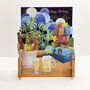 MN052 Miniature pop-up kaart - happy birthday - bier