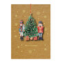 WHC075 kerstkaart met houten hanger - merry christmas - notenkraker