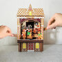 XPT007 kerstkaart en papieren theater - gingerbread