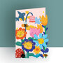 KC032 laser gesneden kaart - happy birthday to you - bloemen