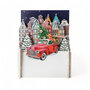 xpop044 pop-up kerstkaart - auto met kerstboom