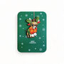 WHC087  kerstkaart met houten hanger - merry christmas - hondje