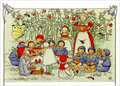 16045 ansichtkaart Elsa Beskow - kinderen, fruit en vlinder