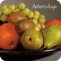 V327 ansichtkaart met envelop - beterschap - fruit