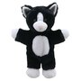 PC006202 Eco Walking Puppet Cat (black and white) Kat (zwart - wit) - handpop