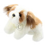 PC001824 Dog hond bruin-wit - full-bodied animal  - handpop