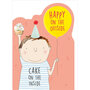 CC003 – rosiemadeathing wenskaart Cheeky Chops - happy cake boy