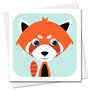 STR110 wenskaart Stripey Cats - safari Reggie Red Panda