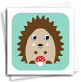 STR024 wenskaart Stripey Cats - bos Hetty Hedgehog