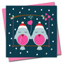 STRc544 kerstkaart Stripey Cats - love birds