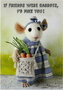 SQ016 tiny squee mousies wenskaart - if friends were carrots