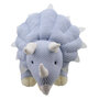 WB004344 Triceratops blauw large - Wilberry Knitted