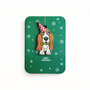 WHC090  kerstkaart met houten hanger - merry christmas - hond