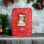 WHC094 kerstkaart met houten hanger - merry christmas - hond