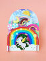 AJD-KID039 Kids pop-up kaart - regenboog eenhoorn