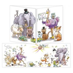 CT347 Cache-Cache uitklapbare kaart - party | Sophie Turrel | Mano cards groothandel