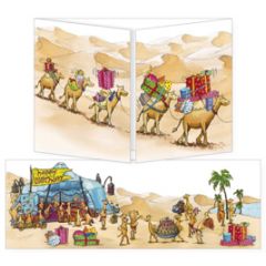 CT350 Cache-Cache uitklapbare kaart - birthday kamelen | Mano cards groothandel