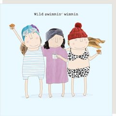 GF535 – Rosie made a thing wenskaart - swimmin wimmin | Mano cards groothandel