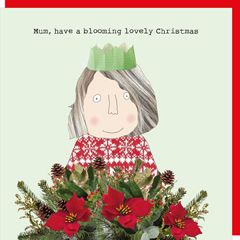 xrel49 - Rosie made a thing kerstkaart - blooming mum | Mano cards groothandel